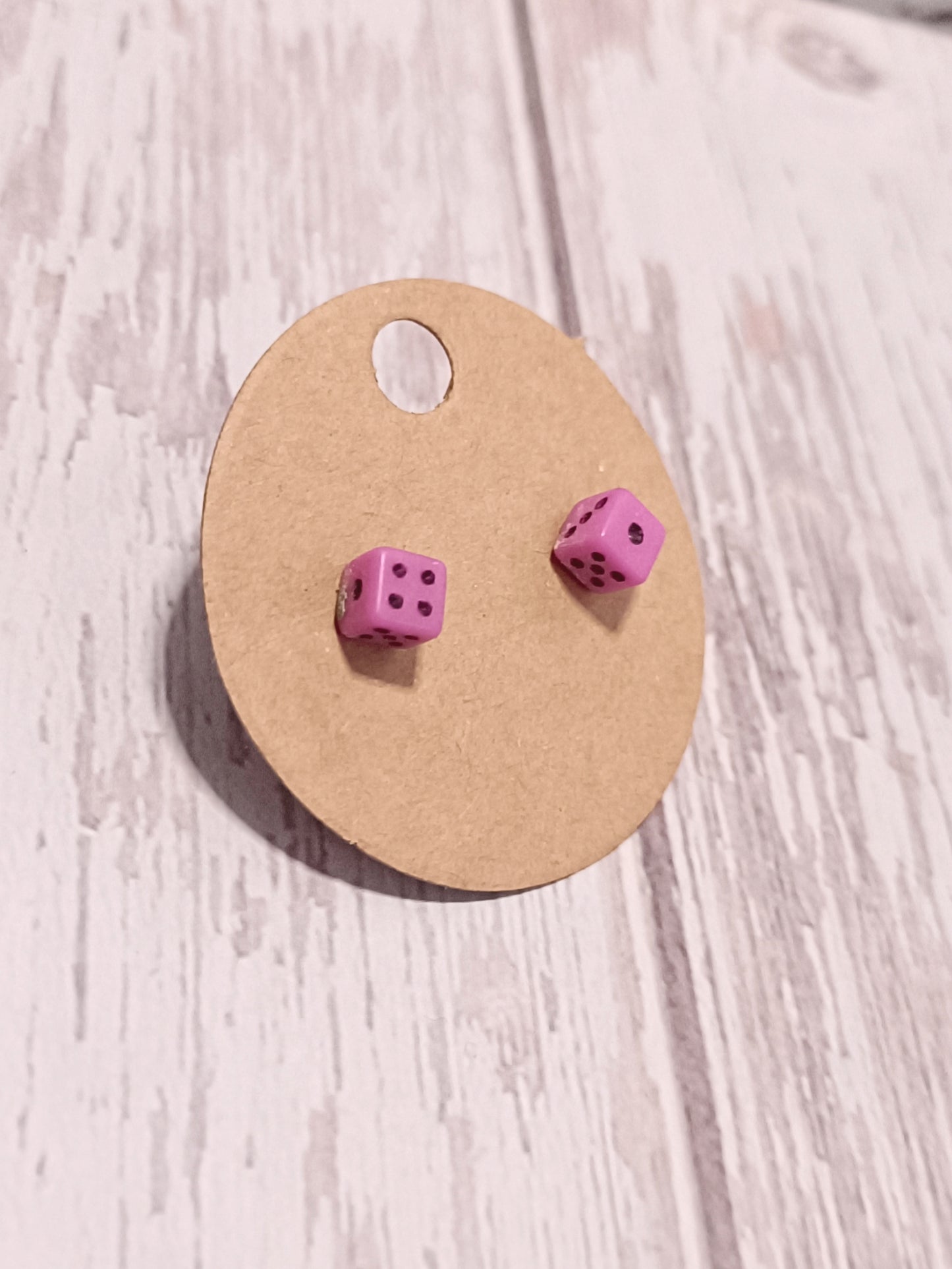 Tiny d6 Earrings