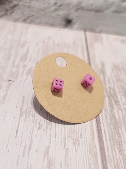 Tiny d6 Earrings
