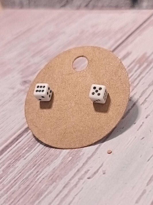 Tiny d6 Earrings