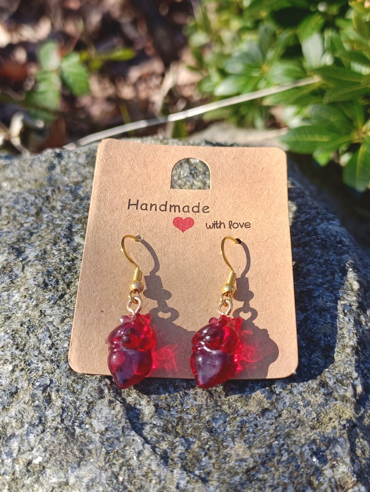 Resin Heart Earrings