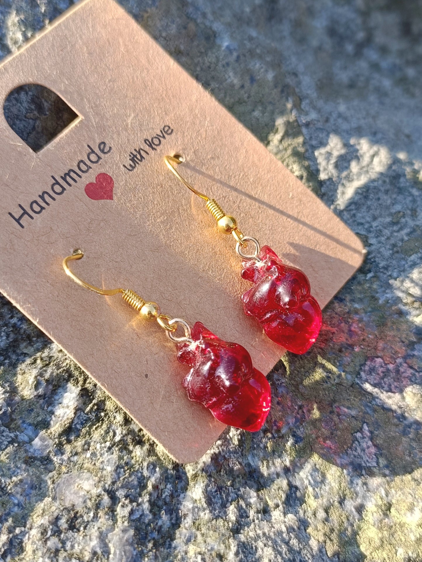 Resin Heart Earrings
