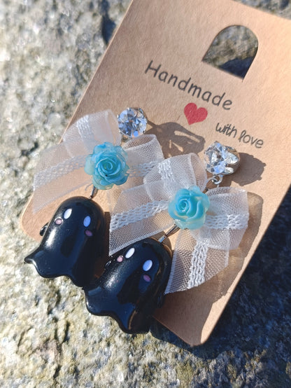 Ghost & Bow Earrings