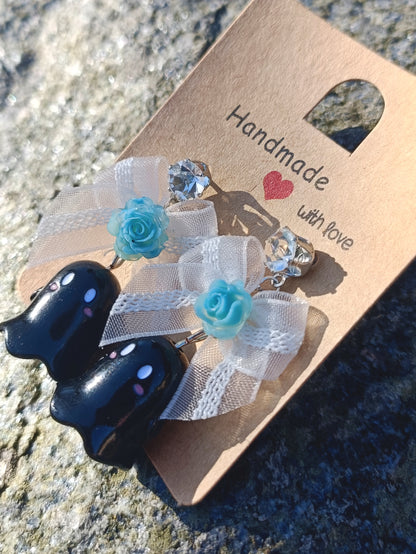 Ghost & Bow Earrings