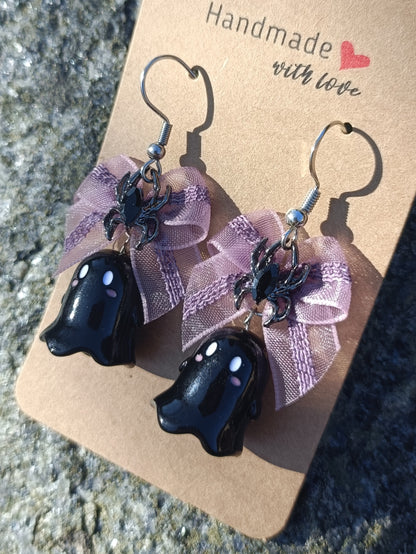 Ghost & Bow Earrings