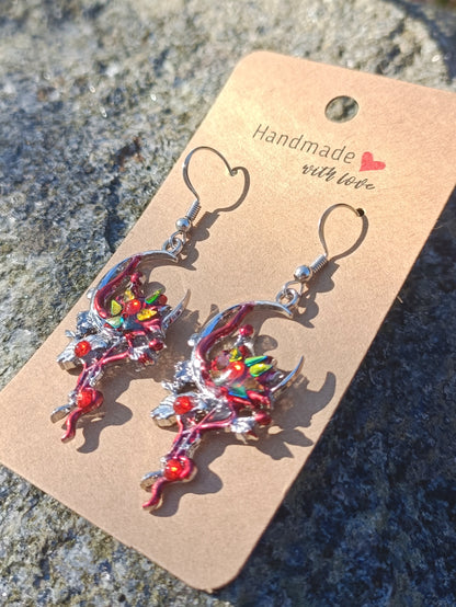 Blood Lotus Earrings