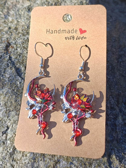 Blood Lotus Earrings