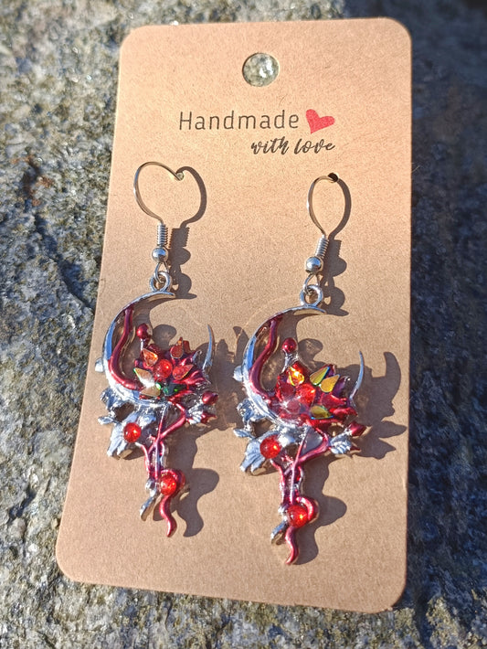 Blood Lotus Earrings