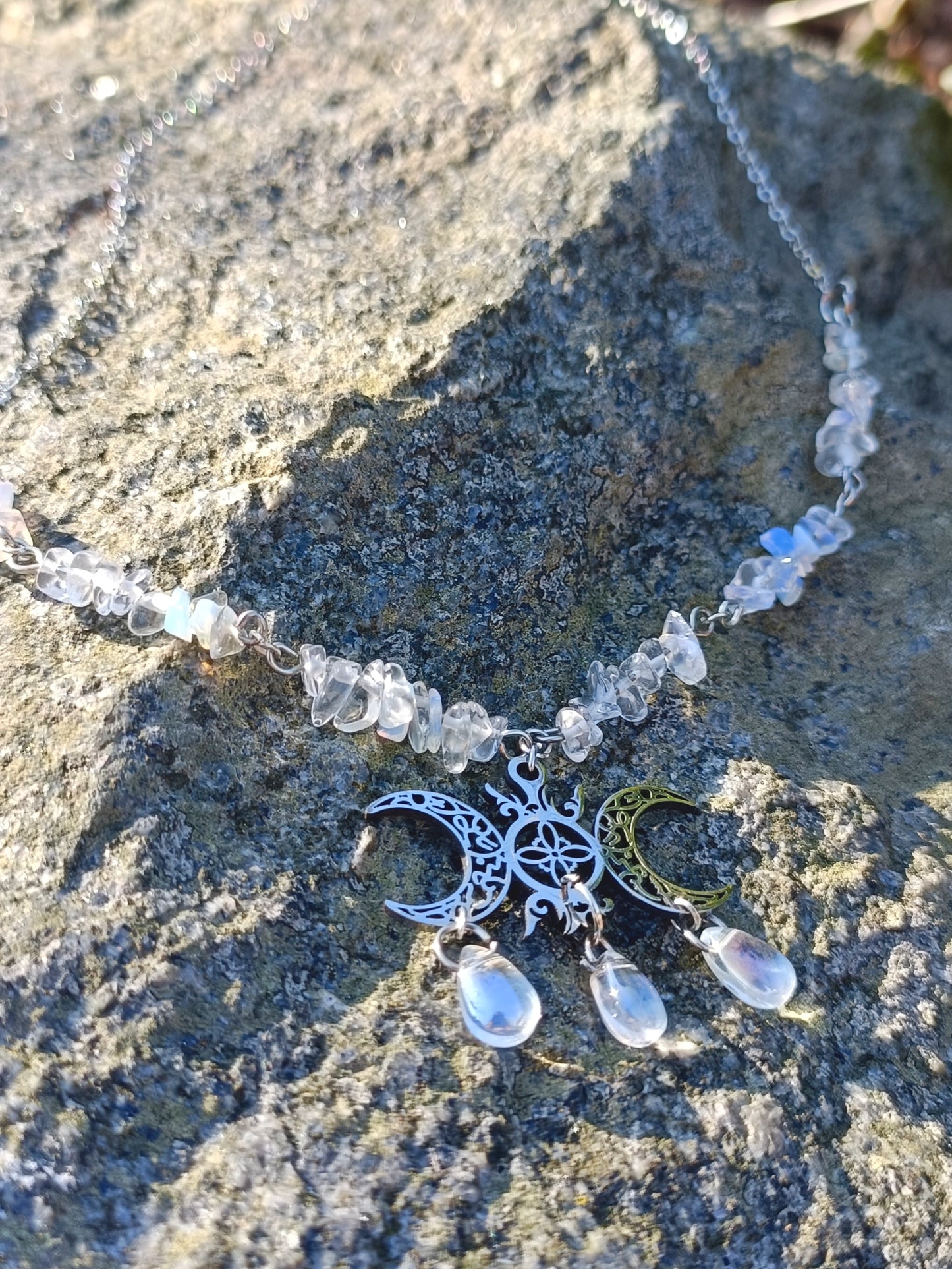 Moonphase Gemstone Necklace