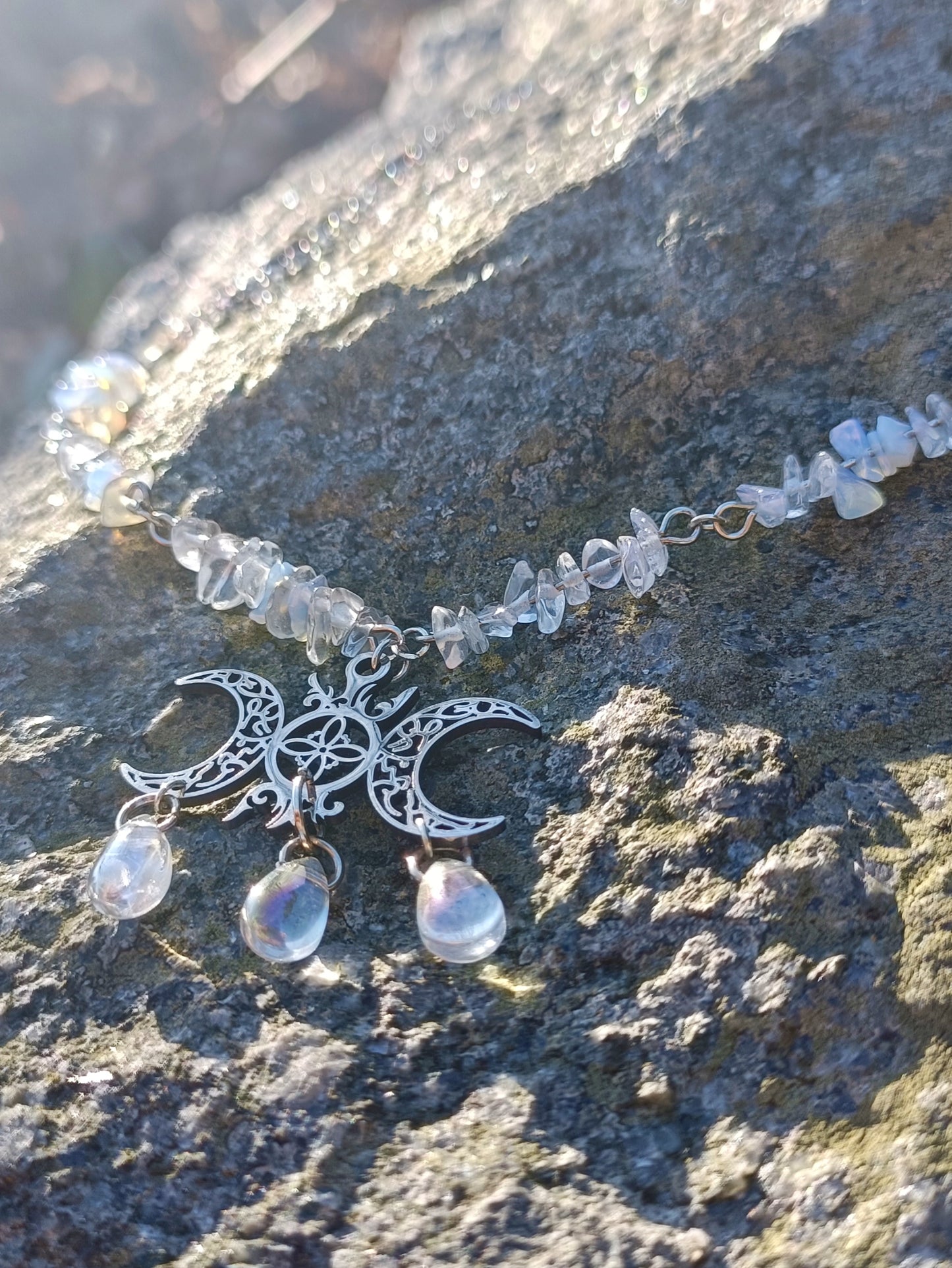 Moonphase Gemstone Necklace